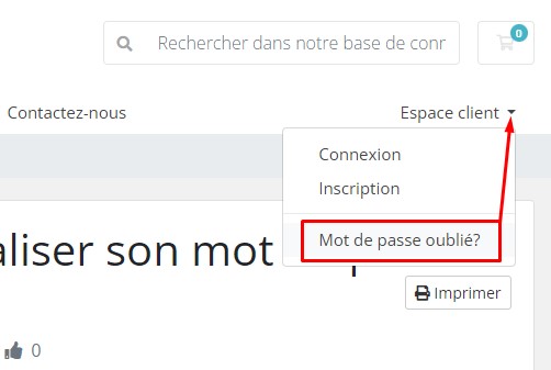 Mot de passe oublié ?